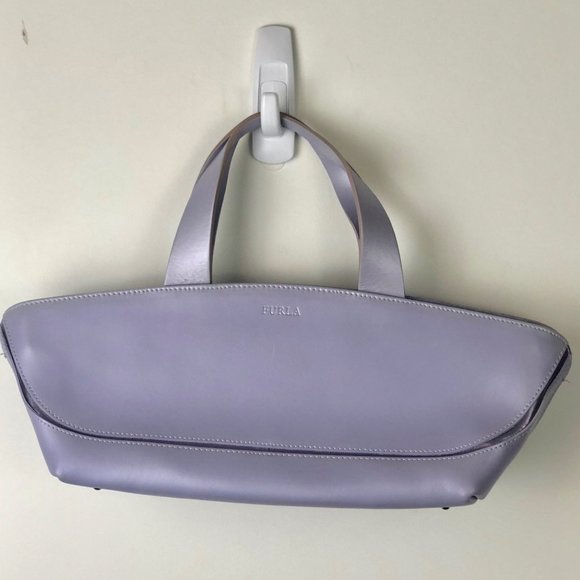 Furla Shimmery Lilac Baguette Style Shoulder Bag with Dust Cover - Picture 6 of 12